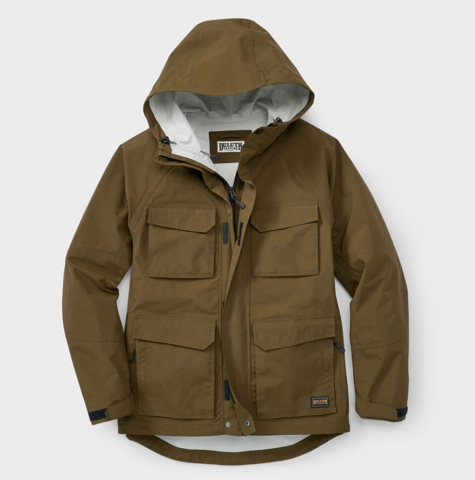 DULUTH Men's No-Rainer Jacket - Marsh Olive NEW