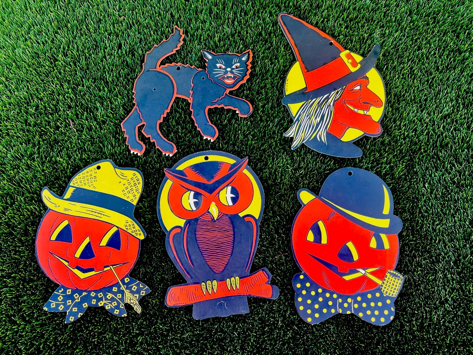 H.E. BEISTLE LUHRS Vintage Halloween Die Cut Lot 7 Pieces 1940’s-1950’s H.E. BEISTLE LUHRS Vintage Halloween Die Cut Lot 7 Pieces 1940’s-1950’s