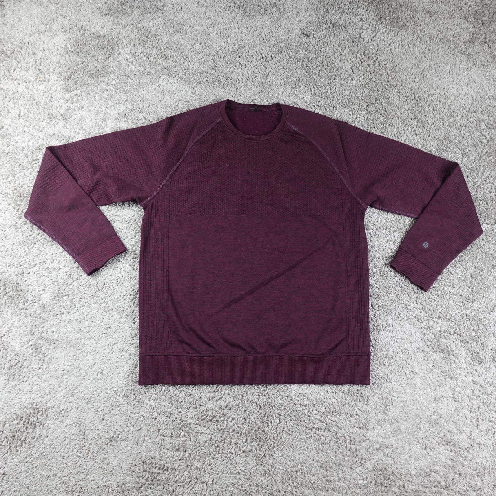 Lululemon Engineered Warmth Long Sleeve Crewneck Mens Large Maroon Red Lululemon Engineered Warmth Long Sleeve Crewneck Mens Large Maroon Red