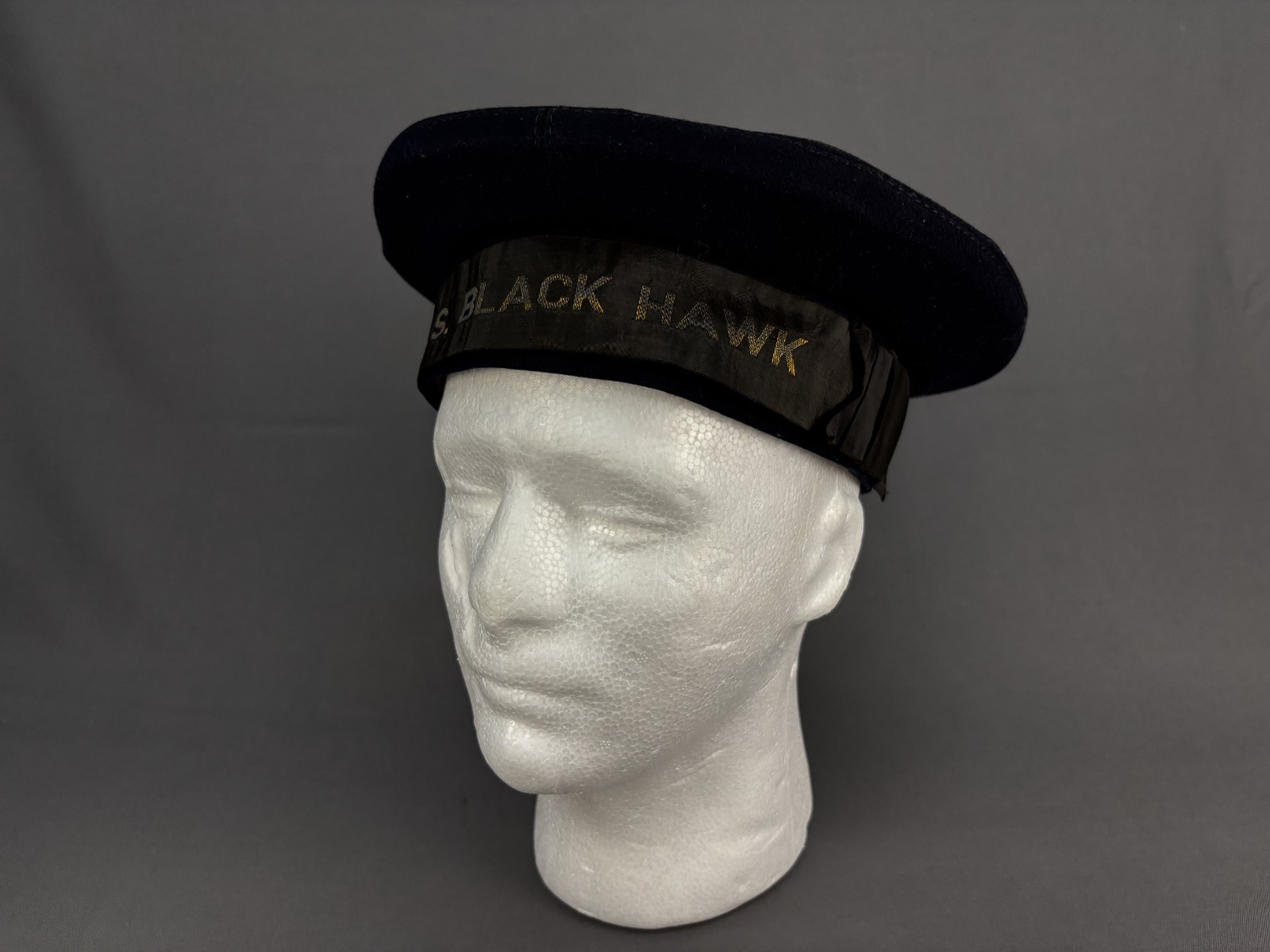 Original WW1 US Navy Sailor's Cap, With USS Black Hawk Vessel Tally, Size 7 (7M) Original WW1 US Navy Sailor's Cap, With USS Black Hawk Vessel Tally, Size 7 (7M)