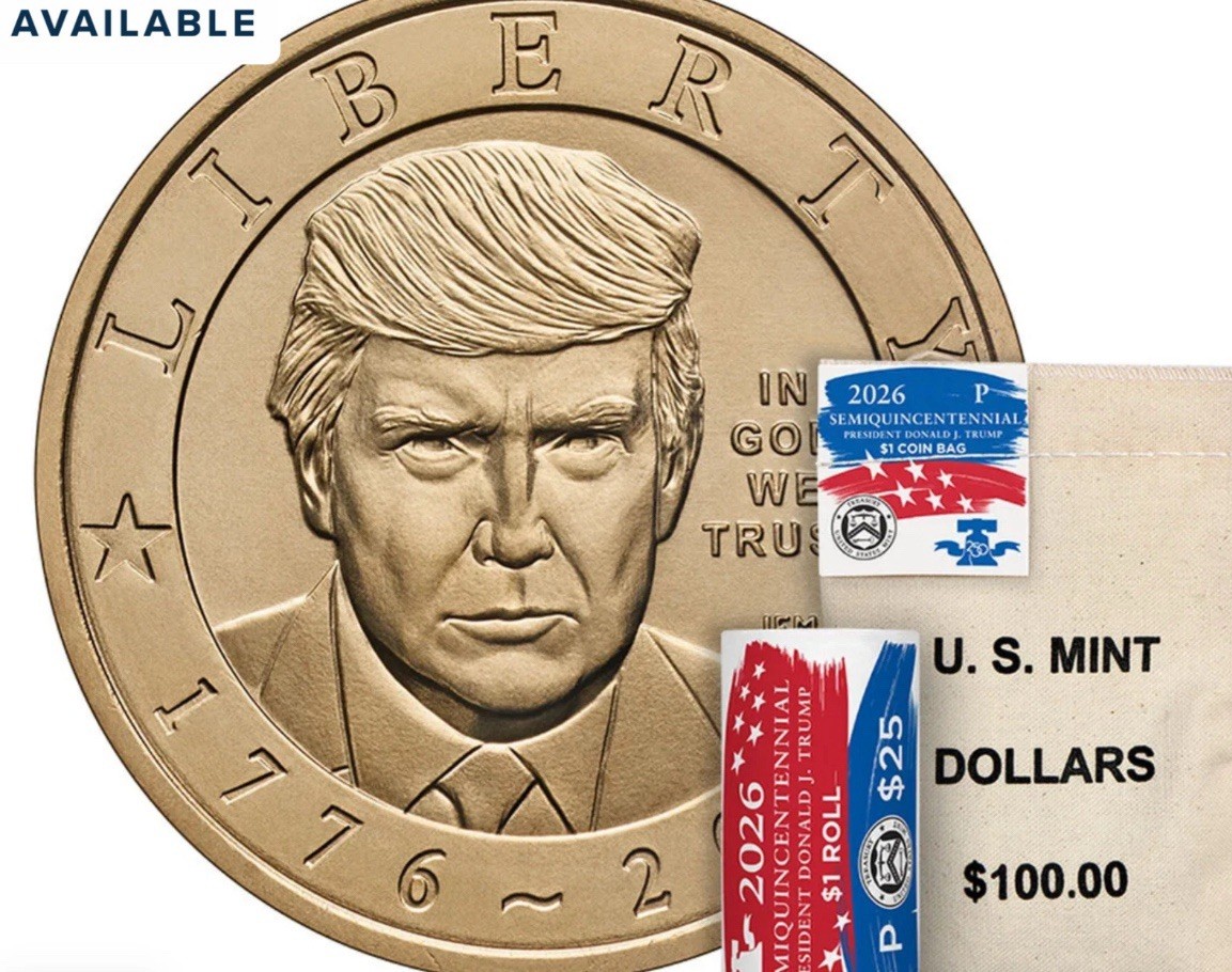 Available 2026 $1 Donald Trump Presidential Coin BU from U.S. Mint Bag One Coin Available 2026 $1 Donald Trump Presidential Coin BU from U.S. Mint Bag One Coin
