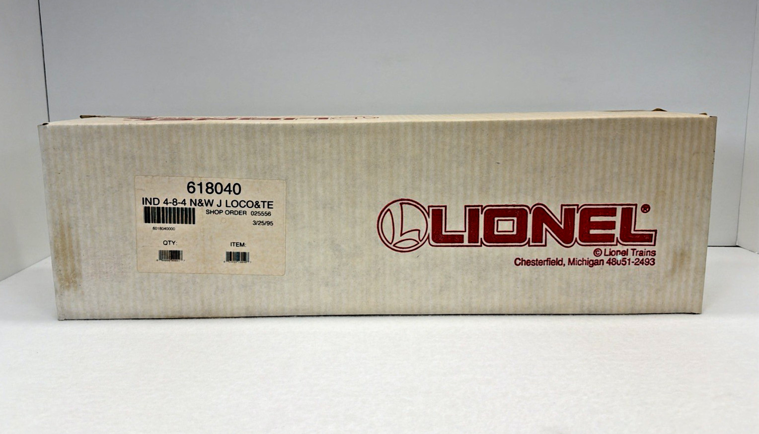 Lionel 6-18040 Norfolk & Western J 4-8-4 Steam O Gauge NOS Factory Sealed #612 Lionel 6-18040 Norfolk & Western J 4-8-4 Steam O Gauge NOS Factory Sealed #612