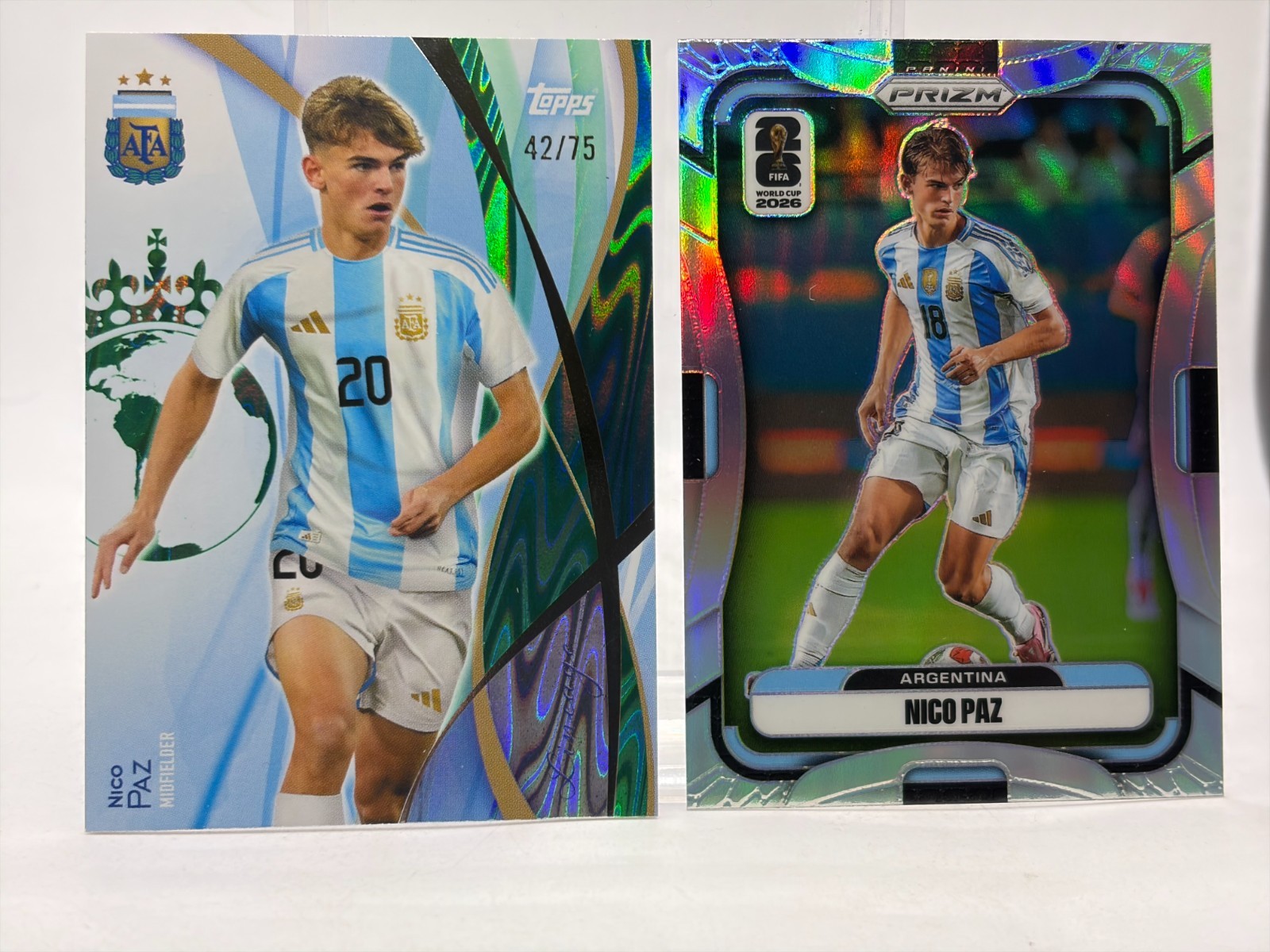 2026 Panini ATA Green Wave Prizm #4 NICO PAZ (#'d / 75) + Bonus Prizm 2026 Panini ATA Green Wave Prizm #4 NICO PAZ (#'d / 75) + Bonus Prizm