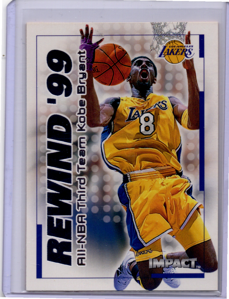 Fleer/SkyBox 1999-00 Skybox Impact Rewind \'99 Kobe Bryant #28 RN Lakers