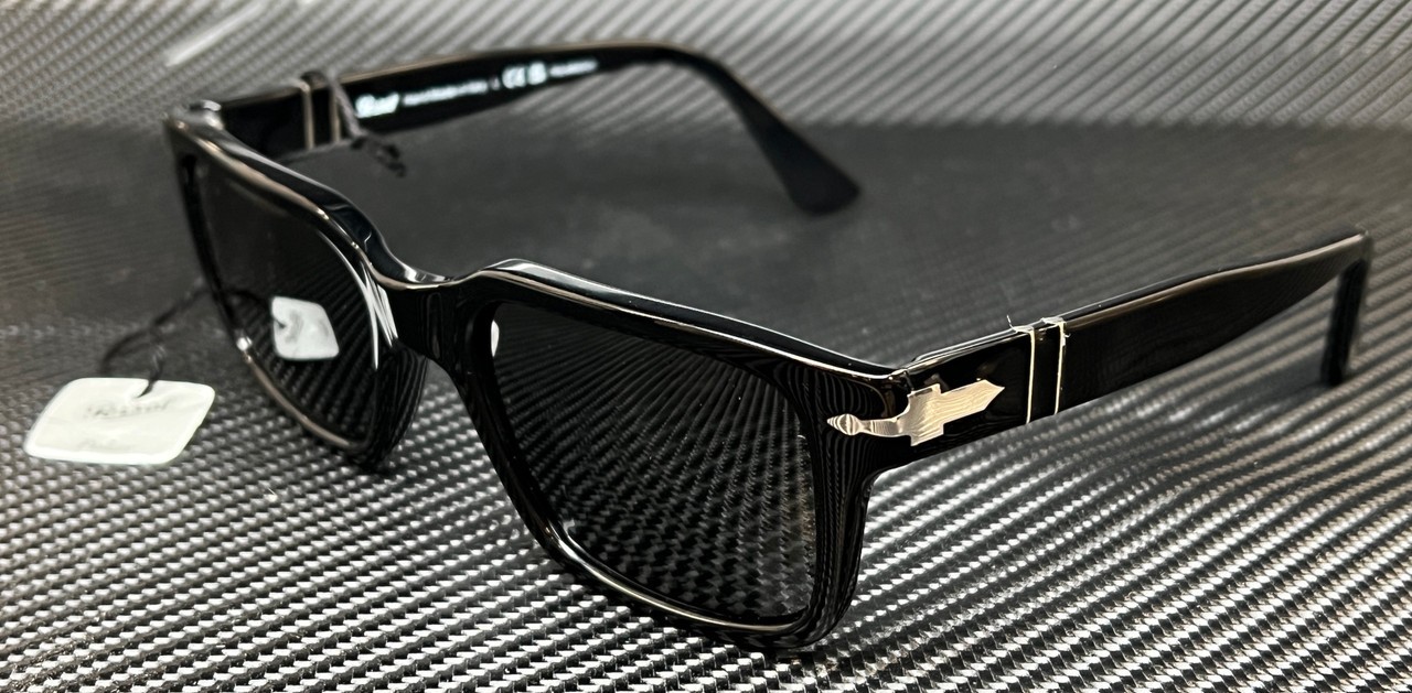 PERSOL PO3272S 95 48 Black Dark Grey Polarized Men\'s 55 mm Sunglasses