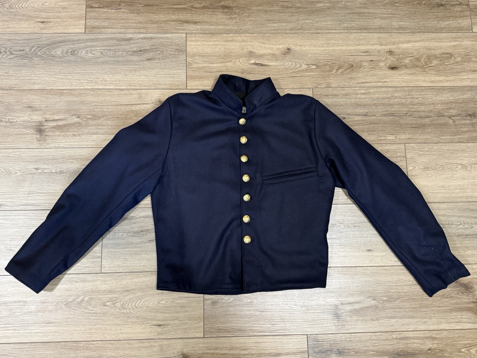 Vintage C&C Sutlery Civil War Reenactment Union Blue Wool Jacket Men's Size 42