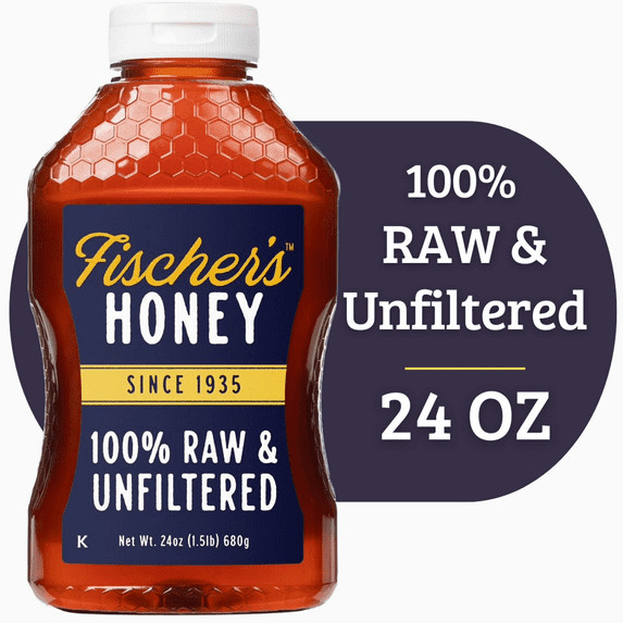 Fischers Honey, 24oz Raw and Unfiltered, Local 100% US Grade Squeeze Bottle New. Fischers Honey, 24oz Raw and Unfiltered, Local 100% US Grade Squeeze Bottle New.