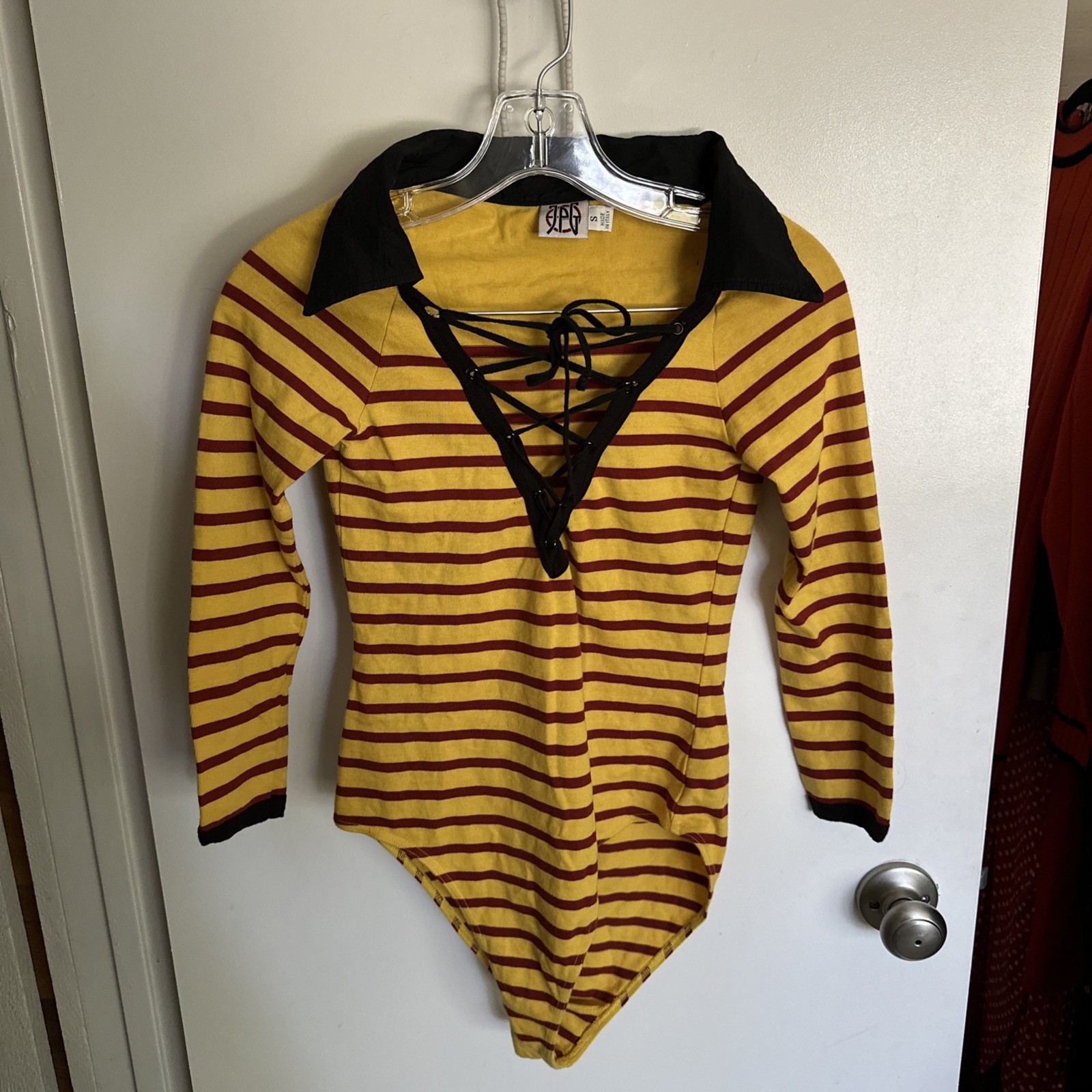 Vintage Jean Paul Gaultier Yellow Stripped Bodysuit Vintage Jean Paul Gaultier Yellow Stripped Bodysuit