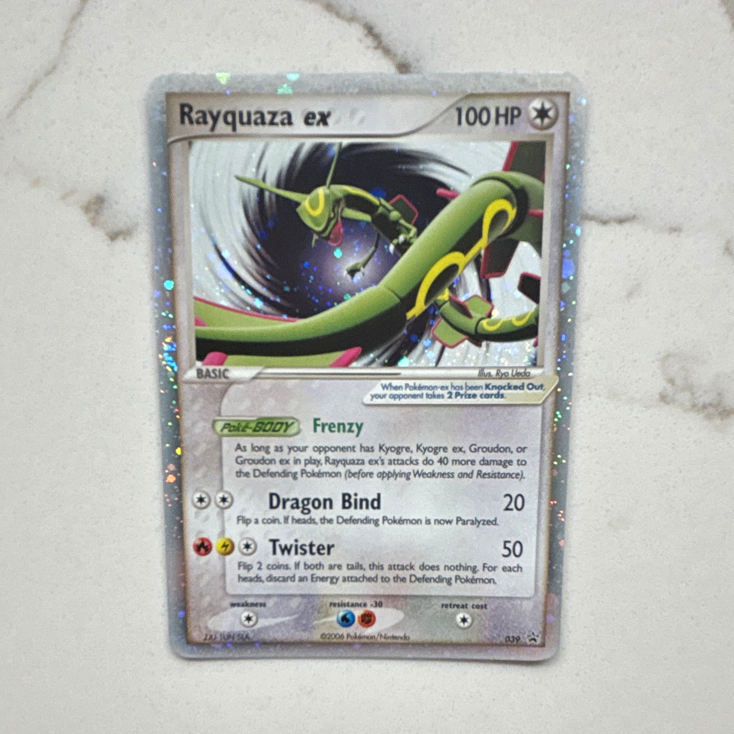 Pokemon TCG Rayquaza ex EX Promo Holo 039/107 100 HP English (2006) Pokemon TCG Rayquaza ex EX Promo Holo 039/107 100 HP English (2006)