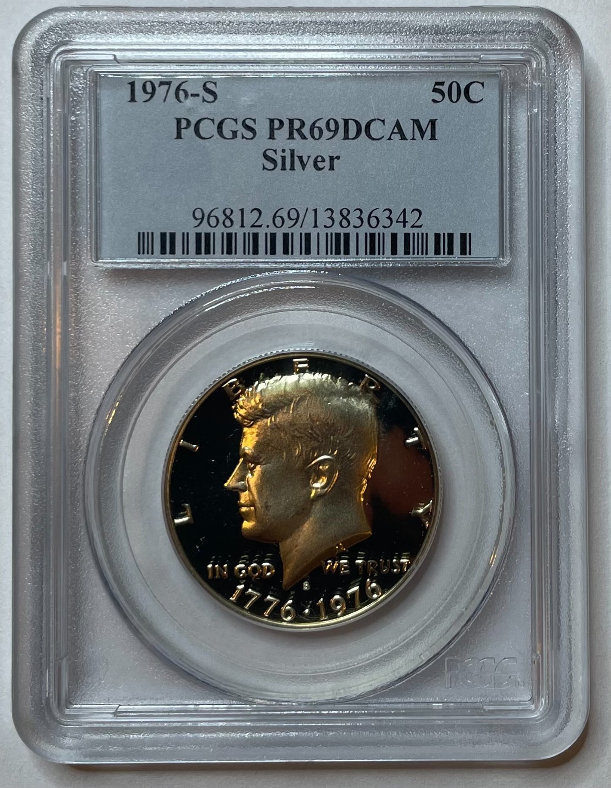 1976-S Kennedy Bicentennial Half Dollar 50C 40% Silver PCGS PR69DCAM Proof
