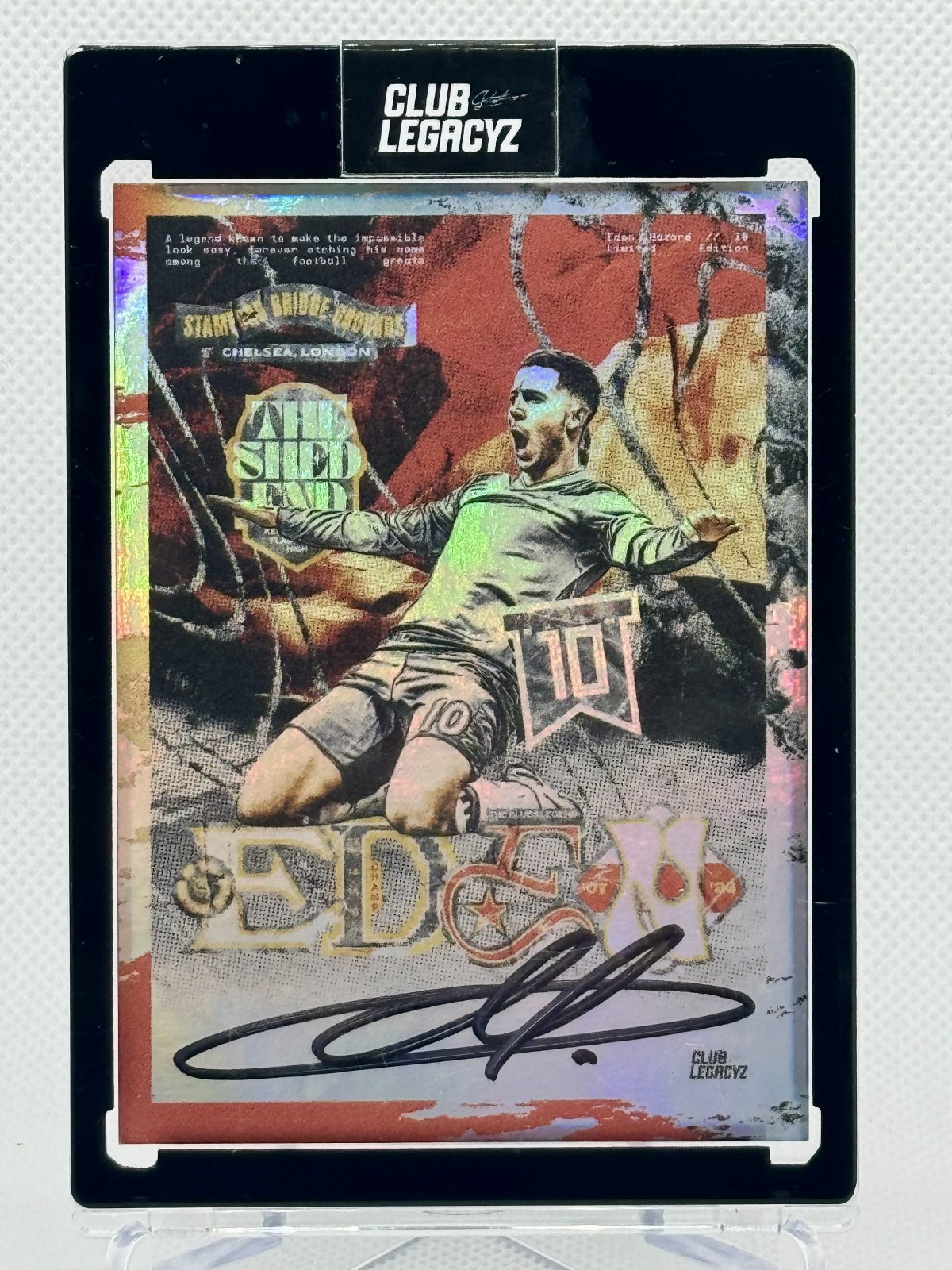 2025 Club Legacyz Eden Hazard Red Flame /100 - On Card Auto 2025 Club Legacyz Eden Hazard Red Flame /100 - On Card Auto