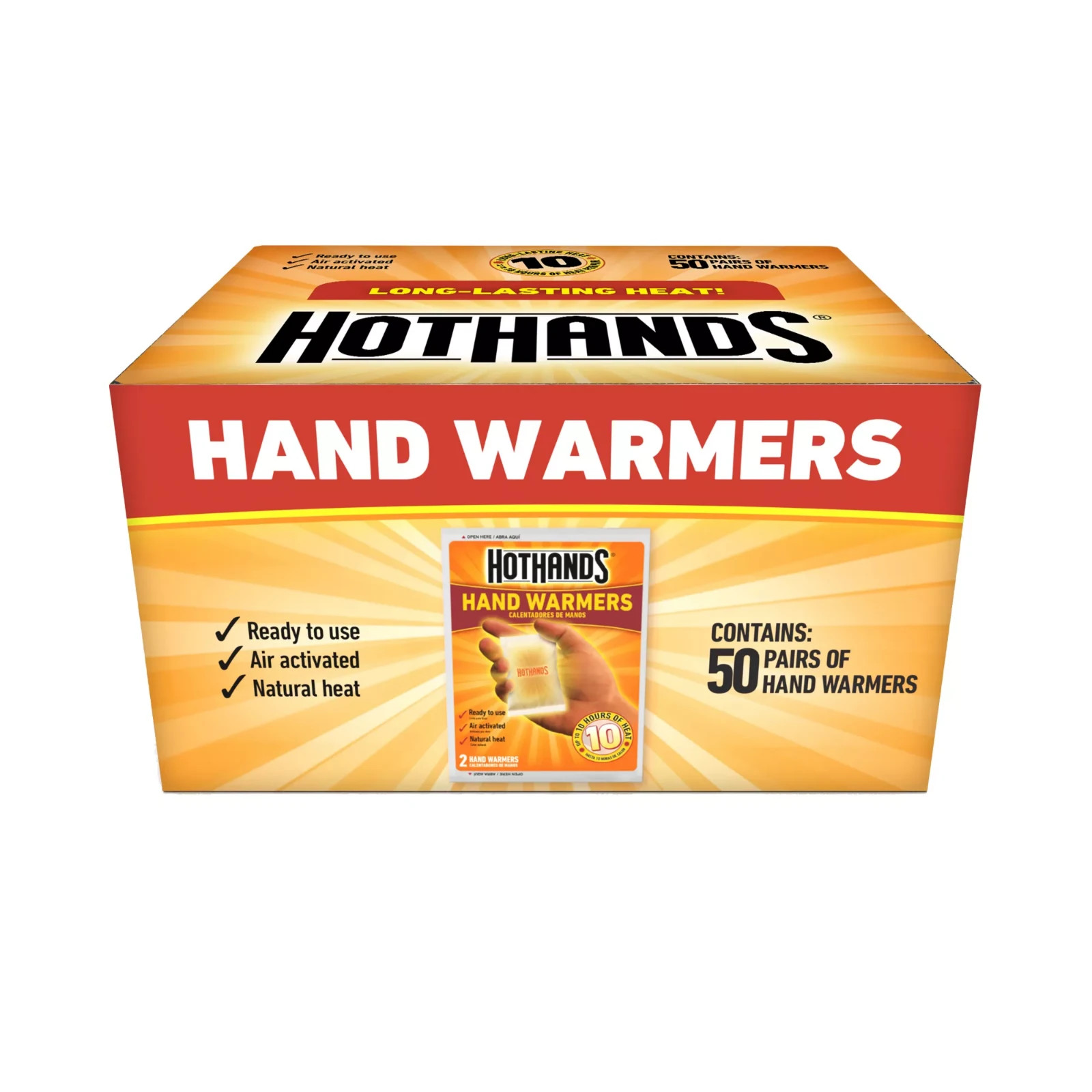 HotHands Hand Warmers 50 pairs (100 Warmers) Fast HotHands Hand Warmers 50 pairs (100 Warmers) Fast