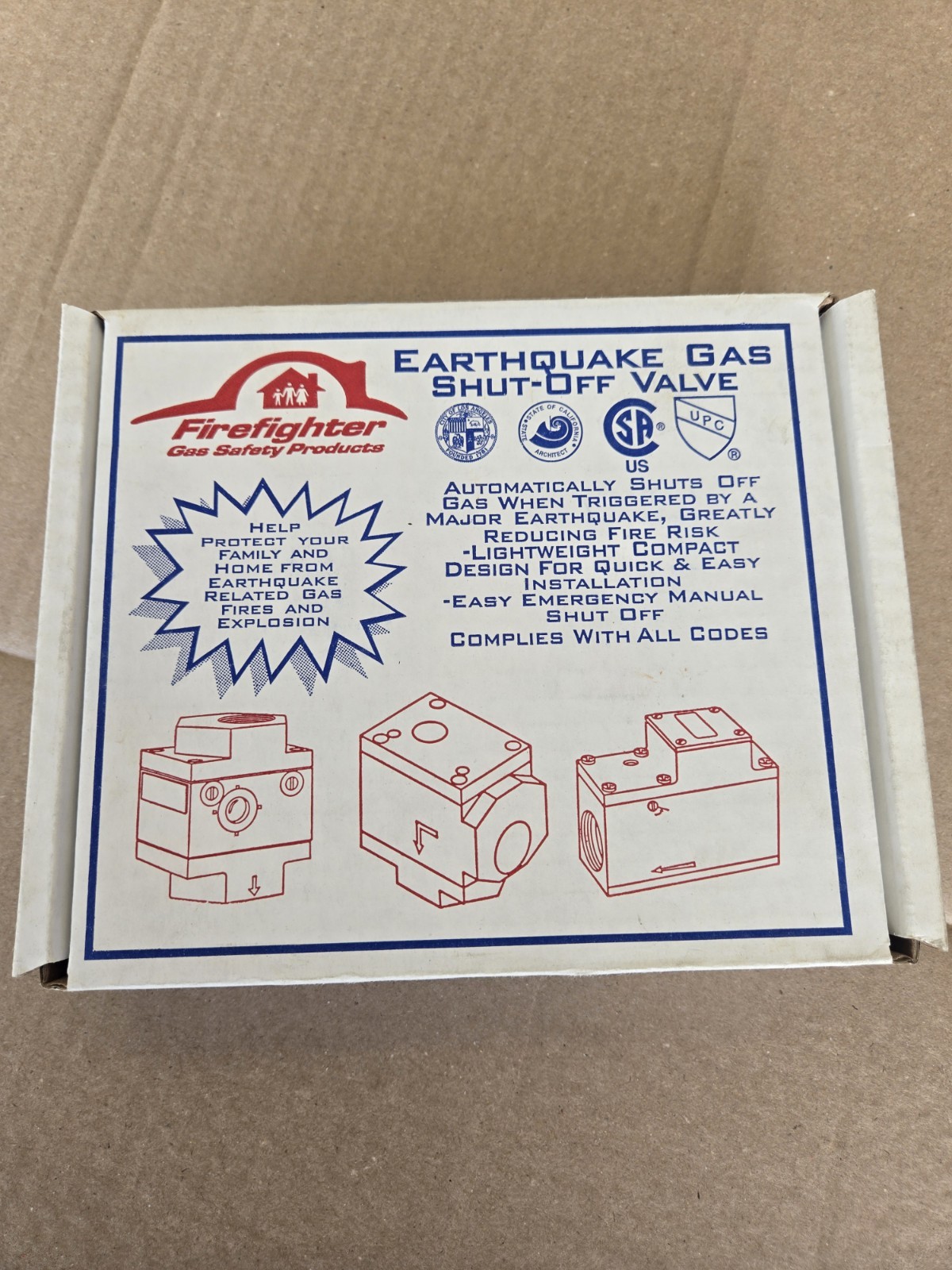 Little Firefighter AGV-100 Automatic Earthquake Gas Shut-Off Valve 1 Little Firefighter AGV-100 Automatic Earthquake Gas Shut-Off Valve 1