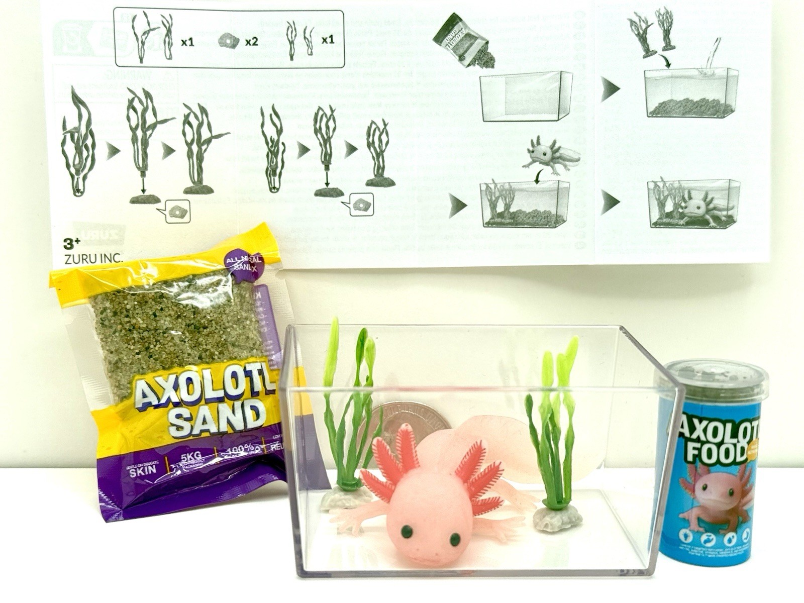 2026 Zuru My Mini Pets Miniature Toy Axolotl  Salamander Family W/Accessories