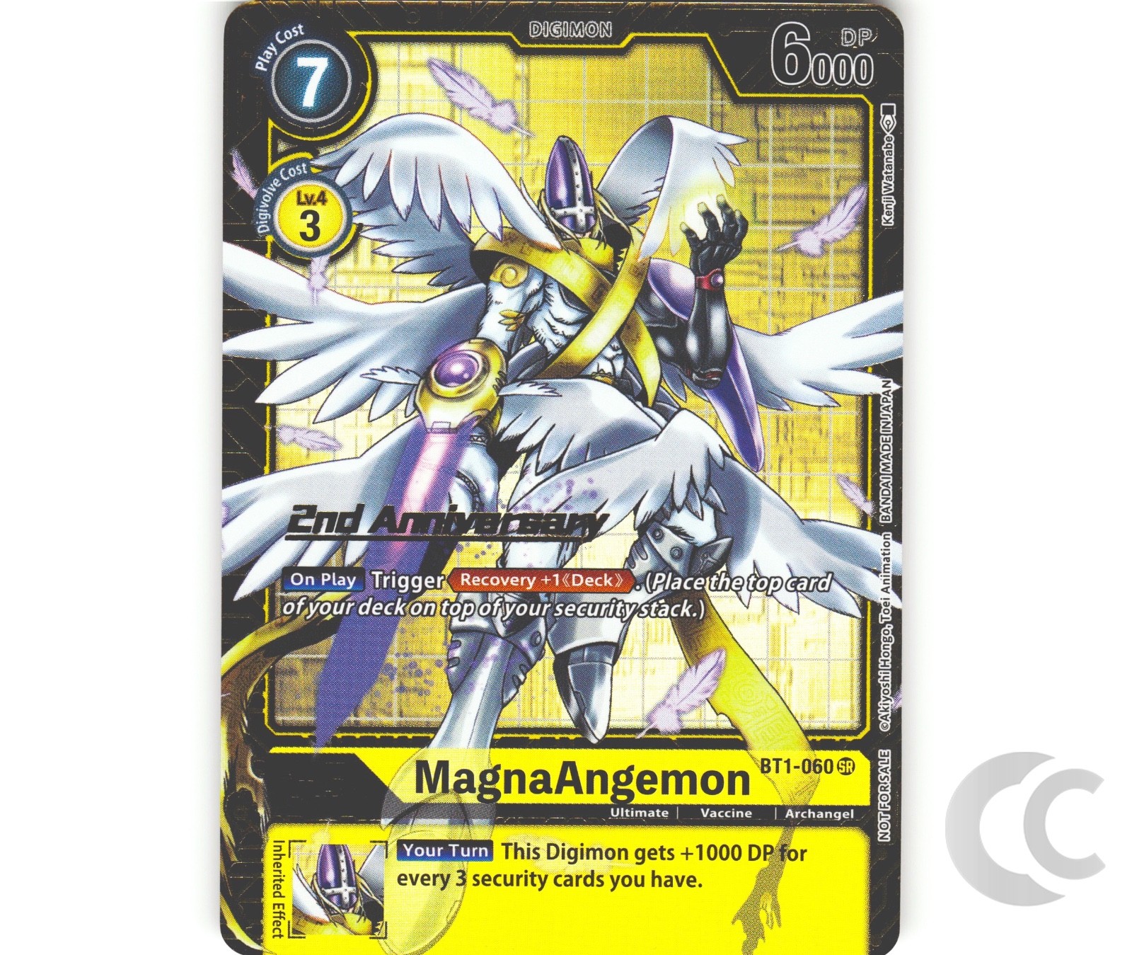 MagnaAngemon BT1-060 2nd Anniversary stamp Digimon Card Game English NM MagnaAngemon BT1-060 2nd Anniversary stamp Digimon Card Game English NM