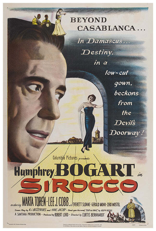 Sirocco - 1951 - Vintage Movie Poster Sirocco - 1951 - Vintage Movie Poster