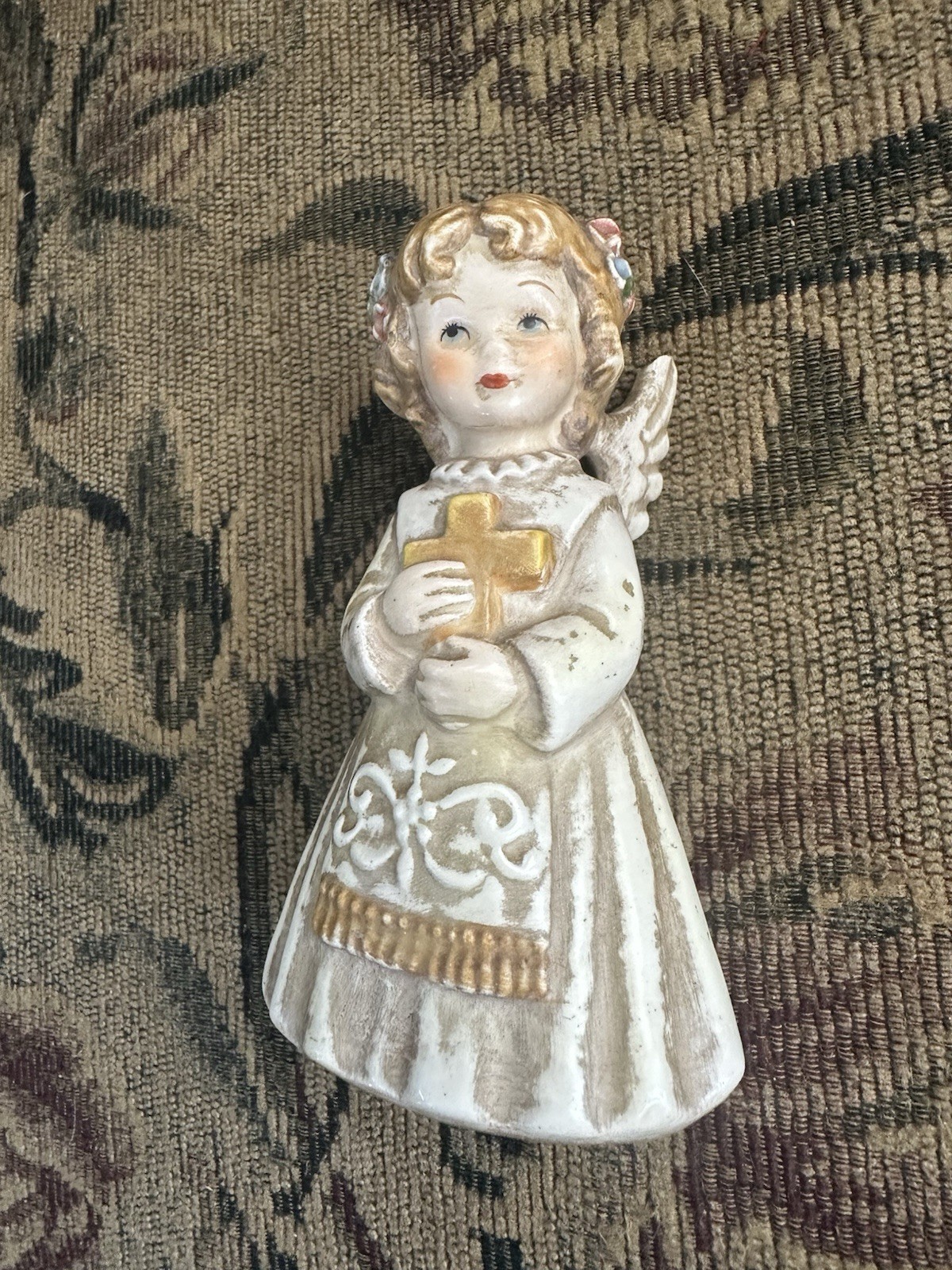 Vintage Goebel Figurine Angel with Cross Made In Germany Vintage Goebel Figurine Angel with Cross Made In Germany