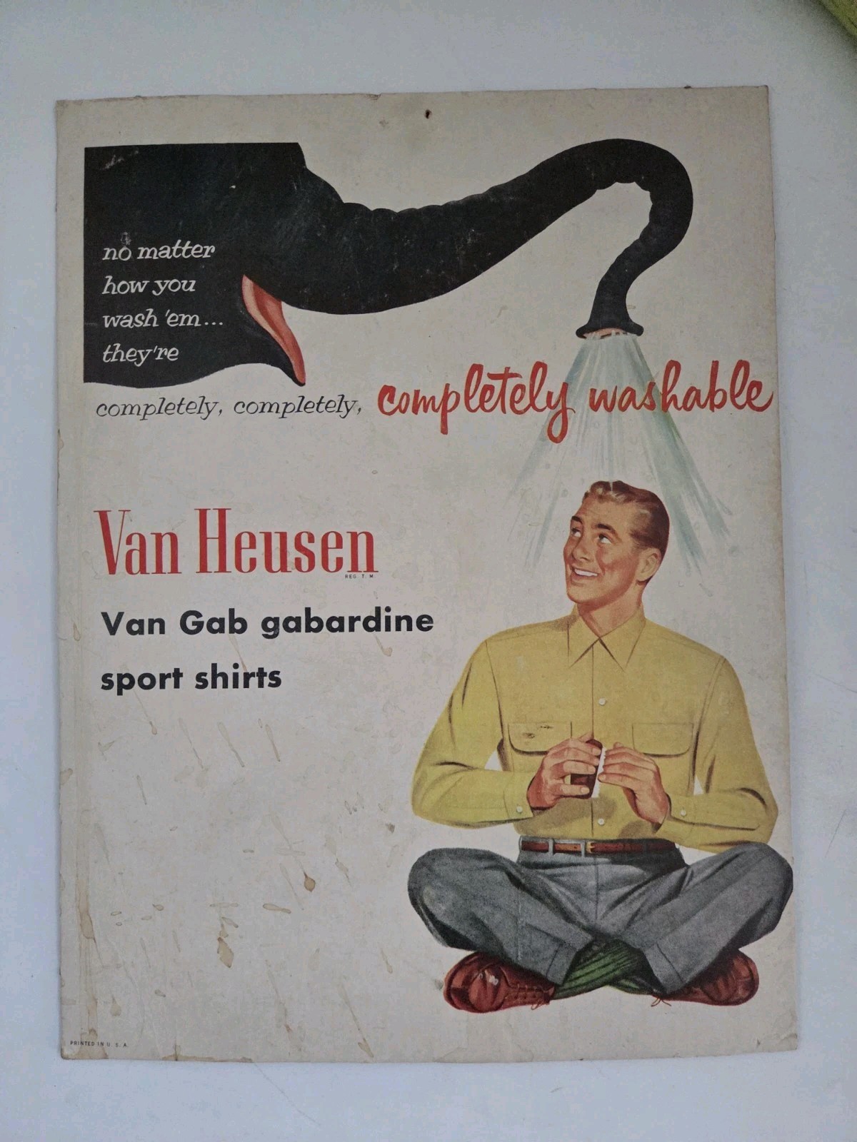 Esquire Vintage Van Heusen Advertisement Store Display Esquire Vintage Van Heusen Advertisement Store Display