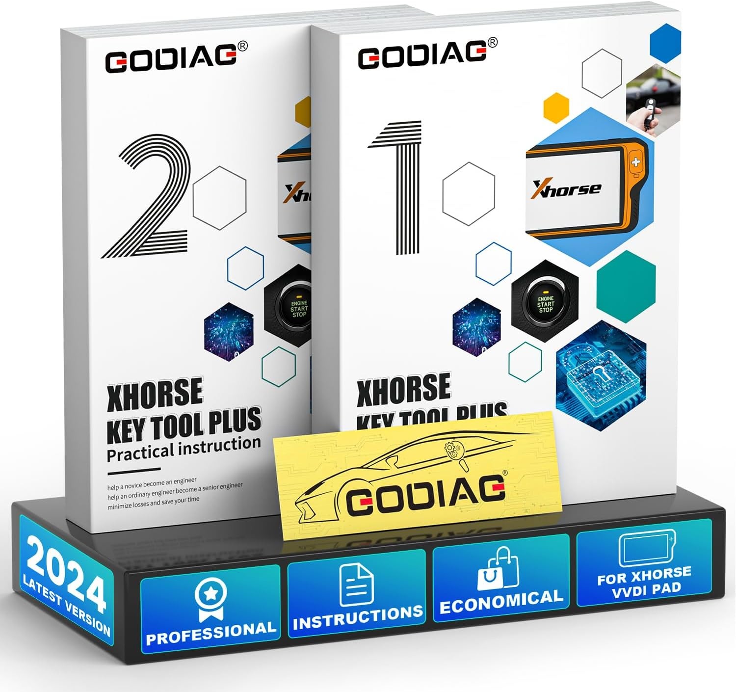 GODIAG Key Tool Plus Practical Instruction 1&2 Two Books for Vehicle Maintenance