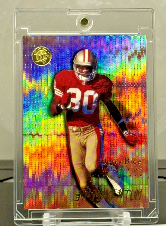 JERRY RICE 1996 Fleer Ultra MR. MOMENTUM #12 HOLO INSERT 1:10 HIT HOF 📈