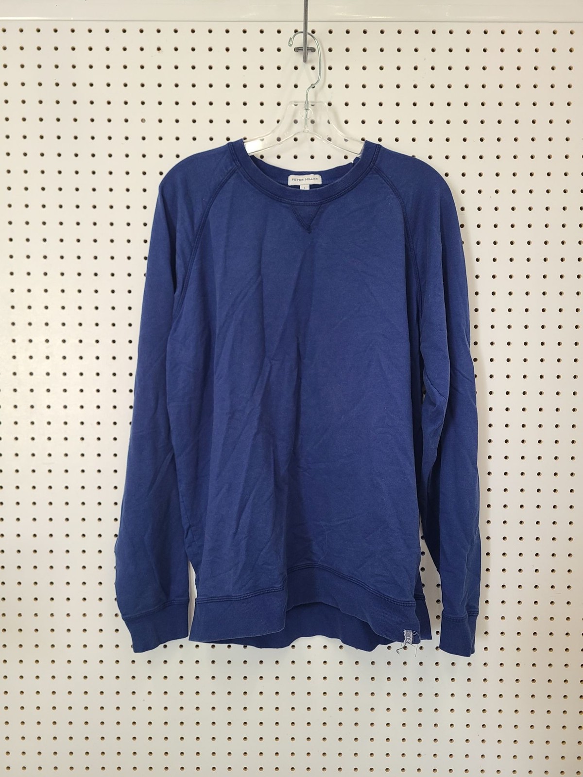 Peter Millar Mens Blue Crewneck Sweatshirt Long Sleeve Size L Made In India Peter Millar Mens Blue Crewneck Sweatshirt Long Sleeve Size L Made In India
