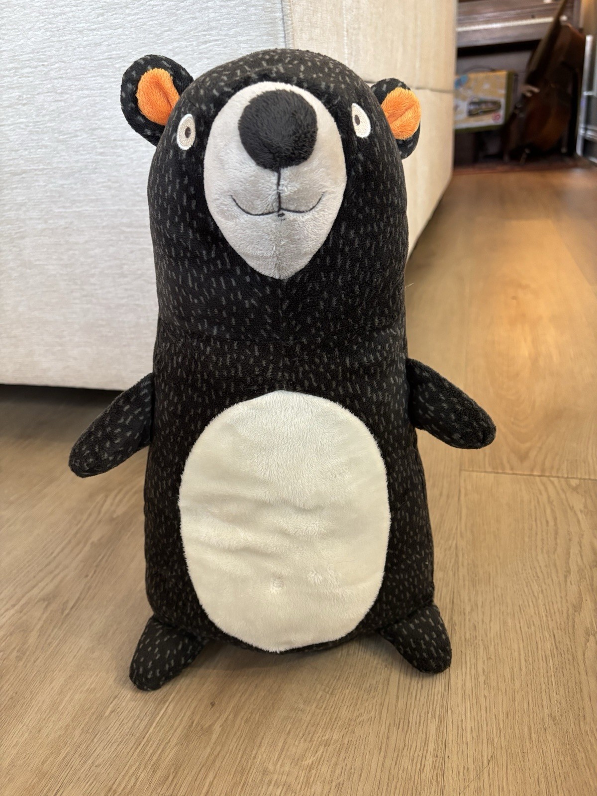 Pillowfort Woodland Forest Bear Plush circo Target Room Pillow Black Gray 16”