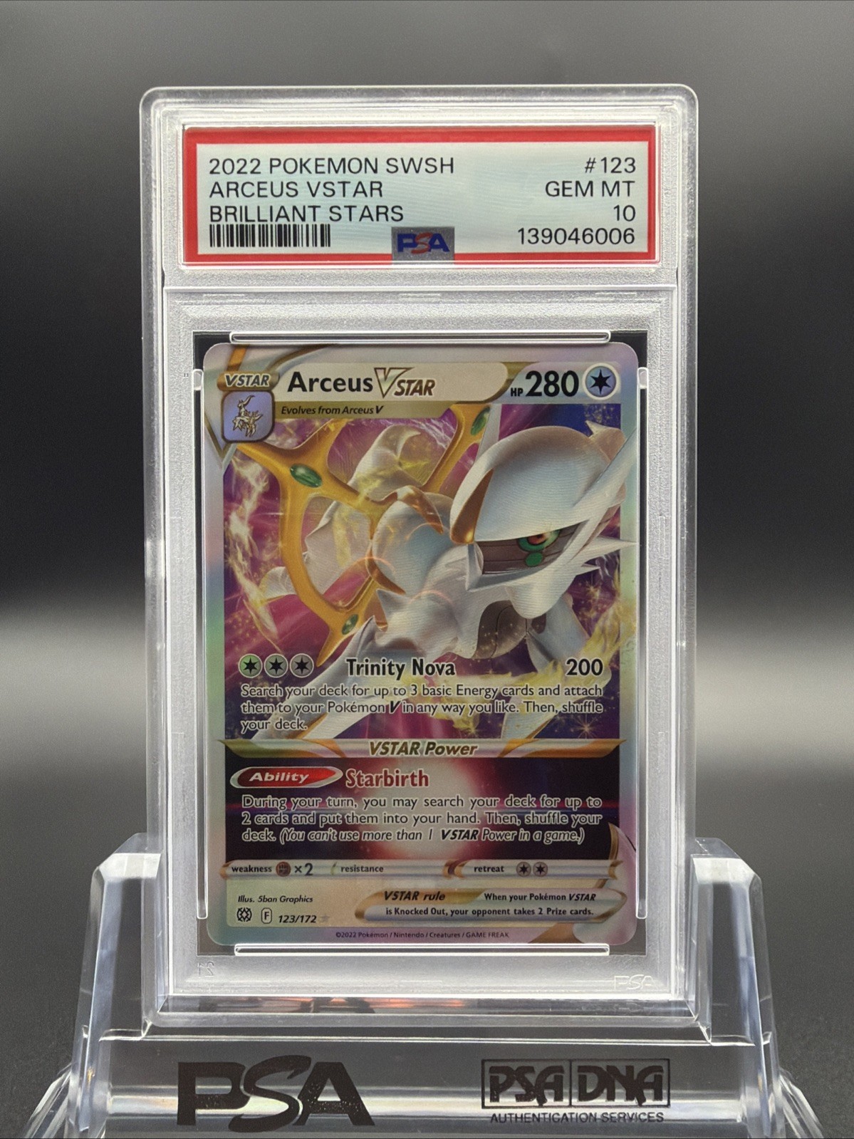 2022 Arceus VSTAR 123/172 Swsh09: Brilliant Stars Holo PSA 10 2022 Arceus VSTAR 123/172 Swsh09: Brilliant Stars Holo PSA 10