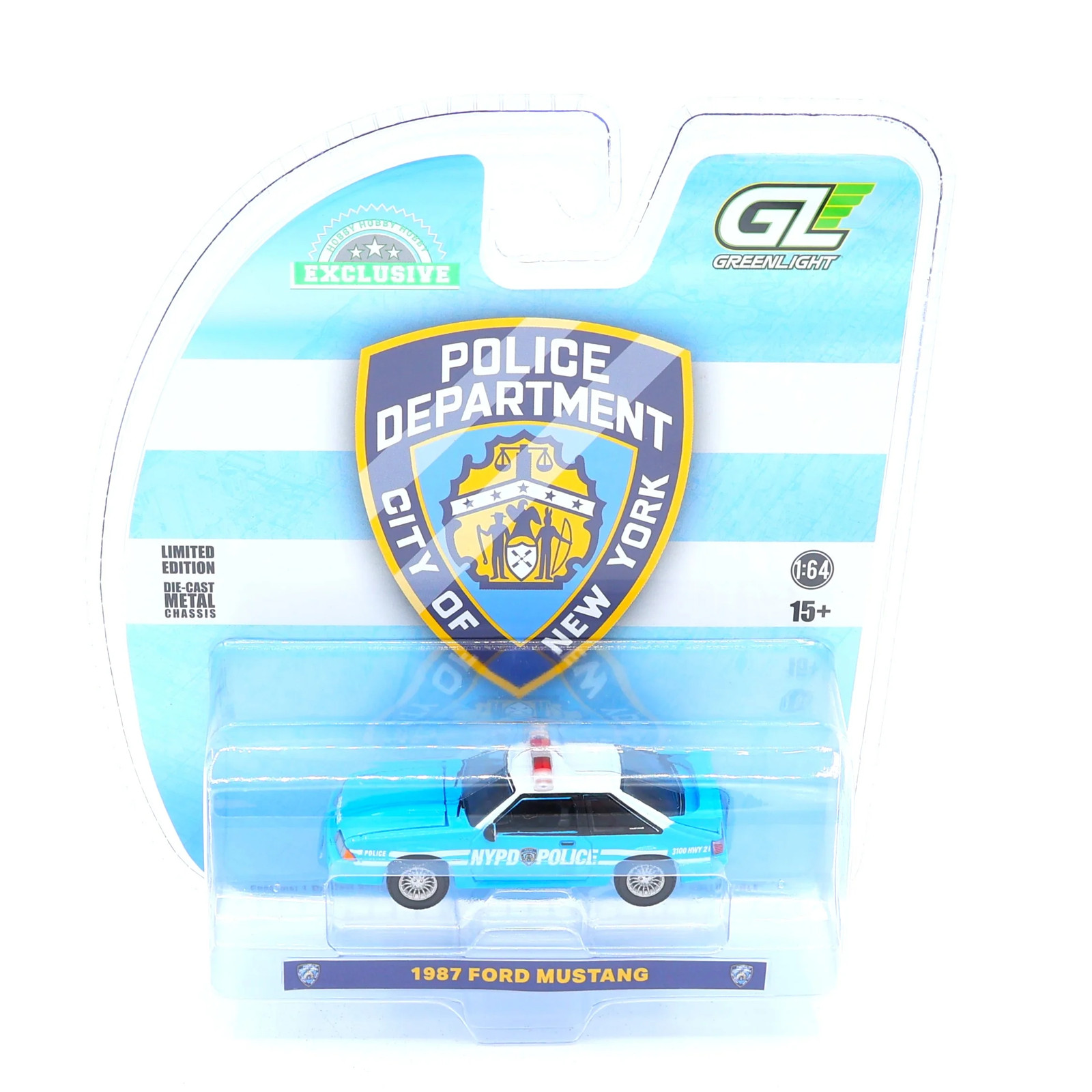 Greenlight 1987 Ford Mustang NYPD 1:64 Diecast Hobby Exclusive Greenlight 1987 Ford Mustang NYPD 1:64 Diecast Hobby Exclusive