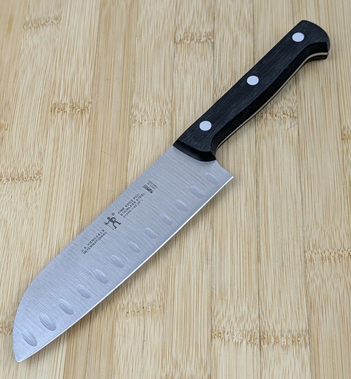 Henckels FINE EDGE PRO 5.5-in SANTOKU Knife, Stainless Steel, 31428-140, NEW Henckels FINE EDGE PRO 5.5-in SANTOKU Knife, Stainless Steel, 31428-140, NEW