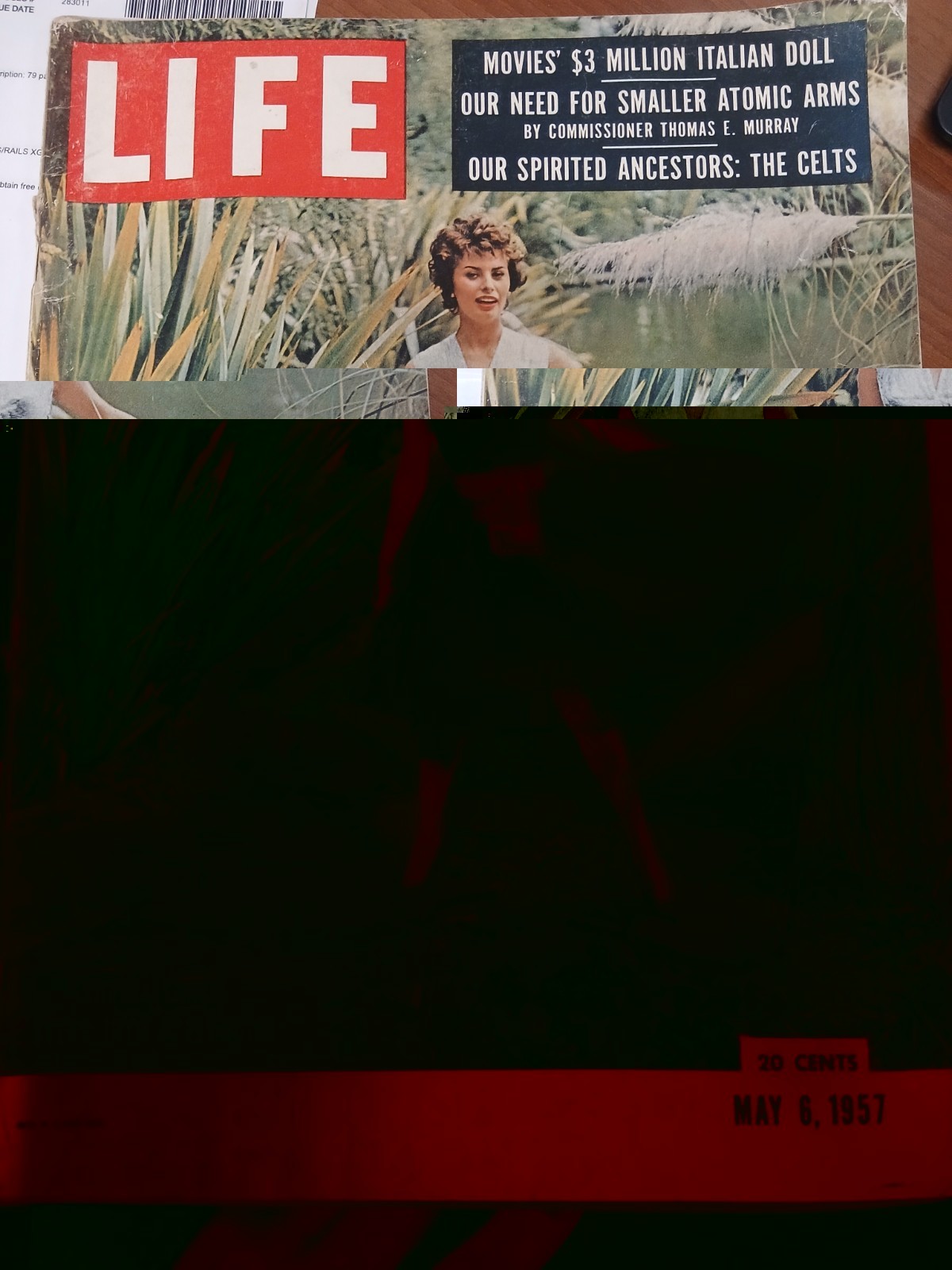 Life Magazine  May 6, 1957 Sophia Loren