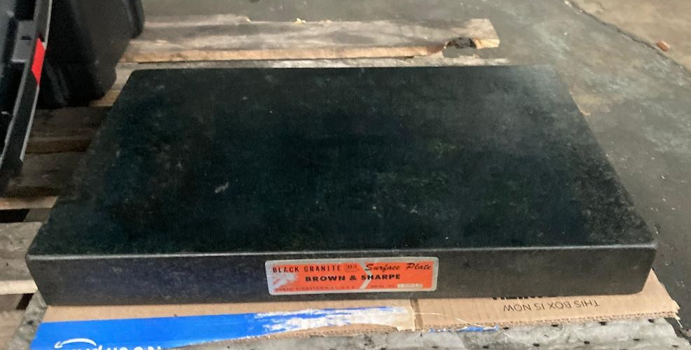 Brown and Sharpe  Black Granite Surface Plate 8x12