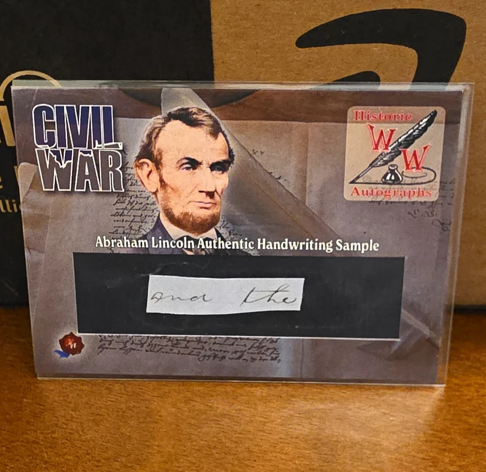 Historic Autographs 2022 Civil War Abraham Lincoln Authentic Handwriting Insert Historic Autographs 2022 Civil War Abraham Lincoln Authentic Handwriting Insert