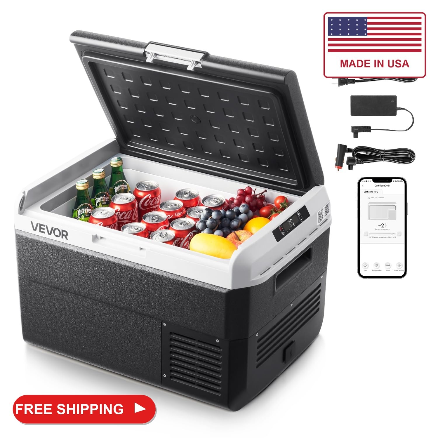 VEVOR 12 Volt Car Refrigerator, 52.8QT/50L Car Fridge, Portable Electric Cooler VEVOR 12 Volt Car Refrigerator, 52.8QT/50L Car Fridge, Portable Electric Cooler