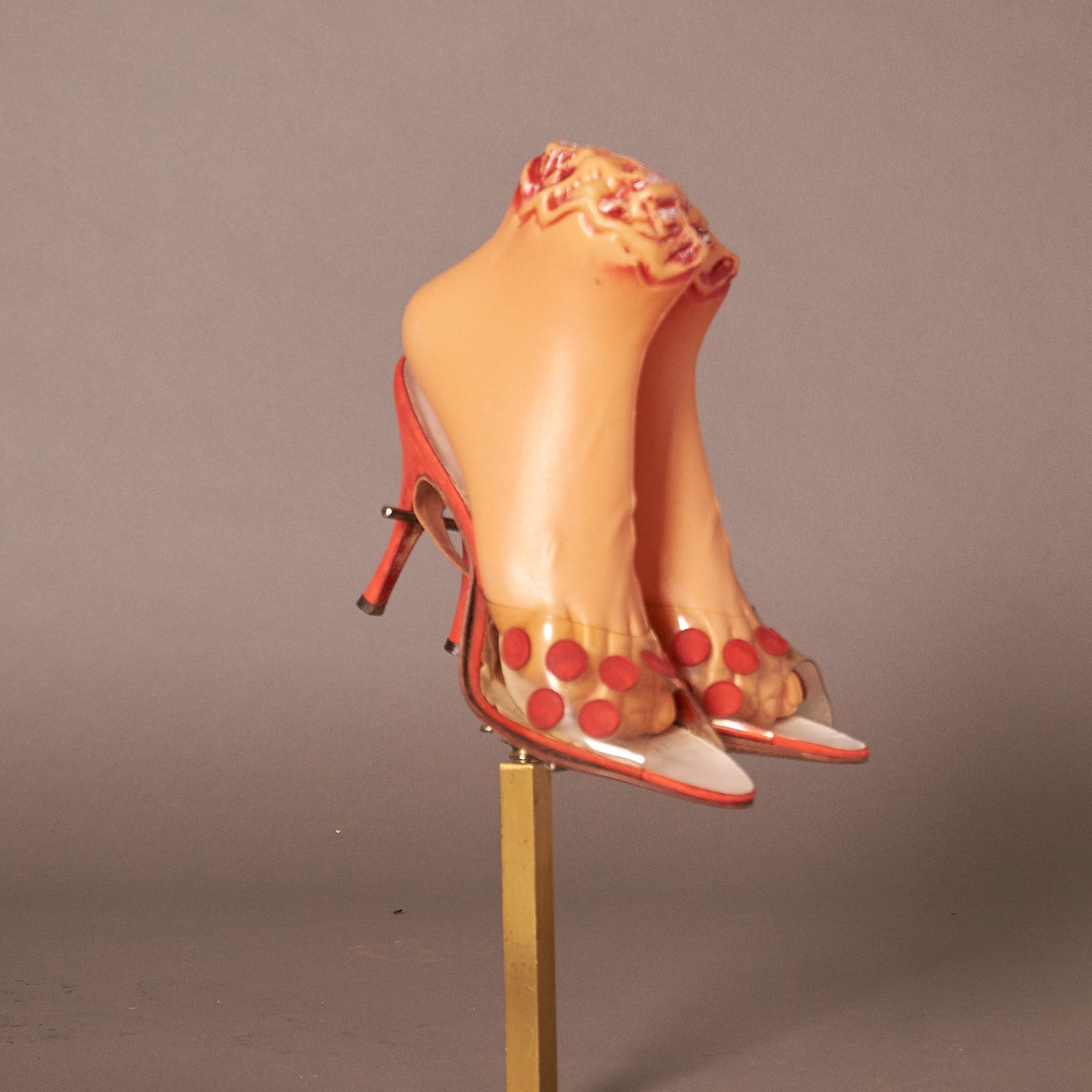 1950s Red Polka Dot Spring-O-Lators Peep Toe Heels Pin Up Style 1950s Red Polka Dot Spring-O-Lators Peep Toe Heels Pin Up Style