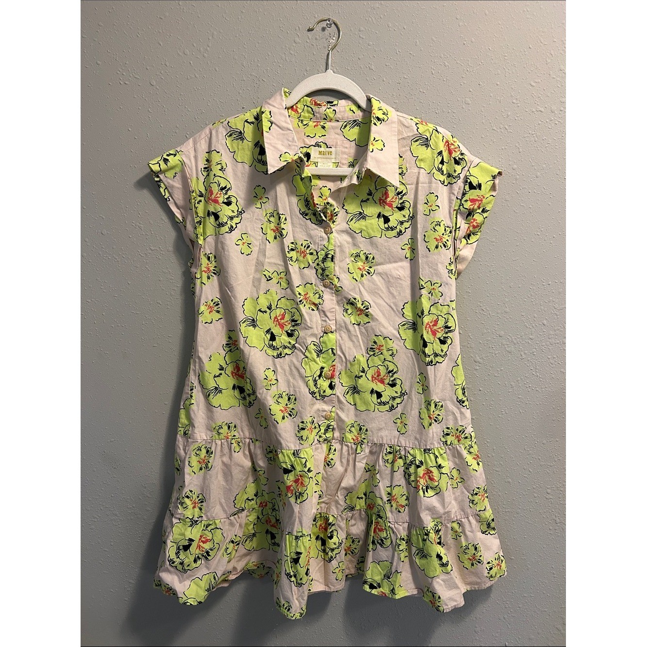 Maeve by Anthropologie floral tiered mini dress Maeve by Anthropologie floral tiered mini dress