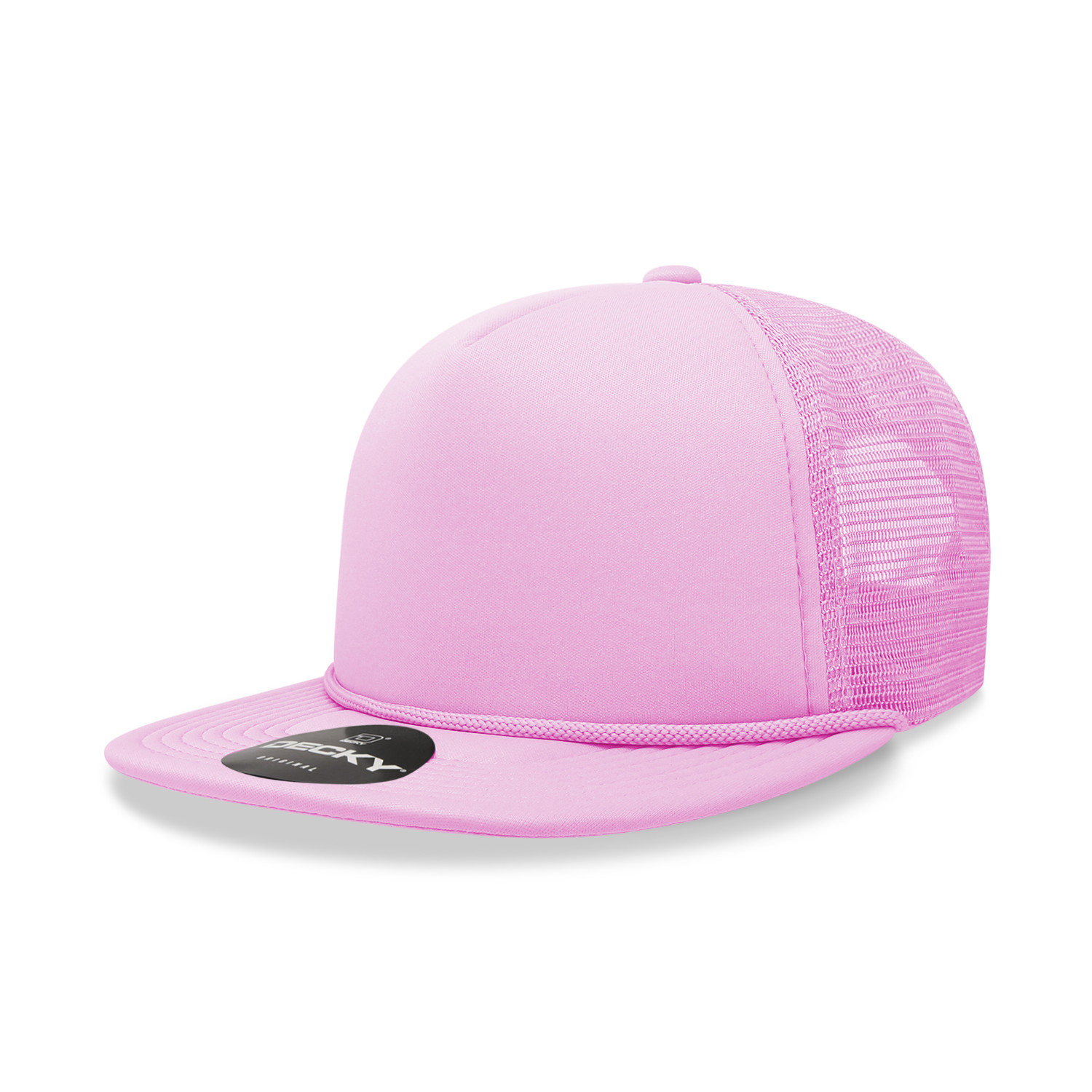 Decky Unisex 5 Panel High Profile Structured Foam Trucker Cap - 6026