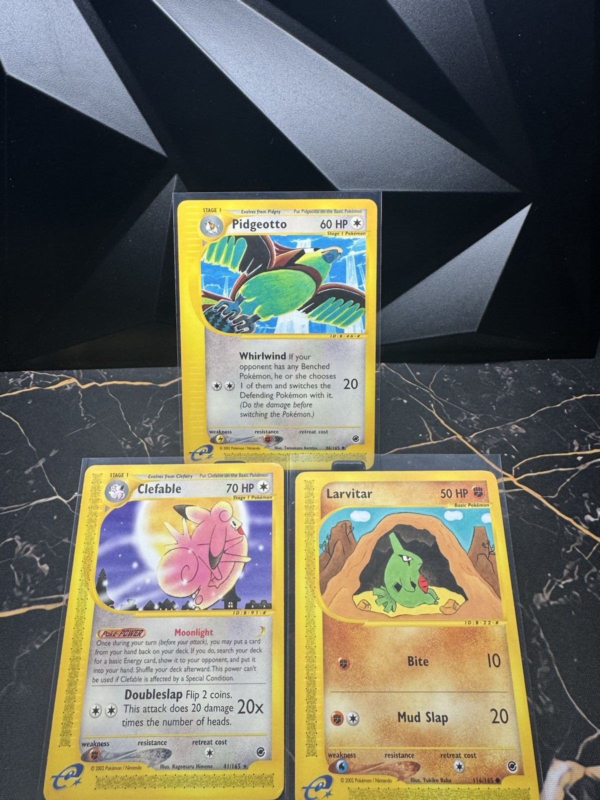 2002 Pokemon Expedition Lot Pidgeotto 88 Clefable 41 Larvitar 116 Vintage WOTC 2002 Pokemon Expedition Lot Pidgeotto 88 Clefable 41 Larvitar 116 Vintage WOTC