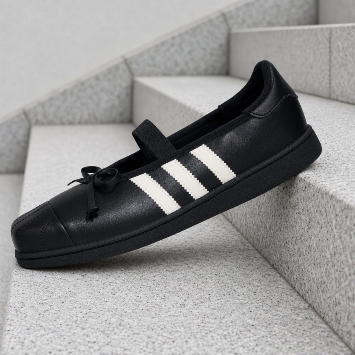 adidas Superstar Square Toe Ballet JENNIE Black Offf White LB3787 Women's New