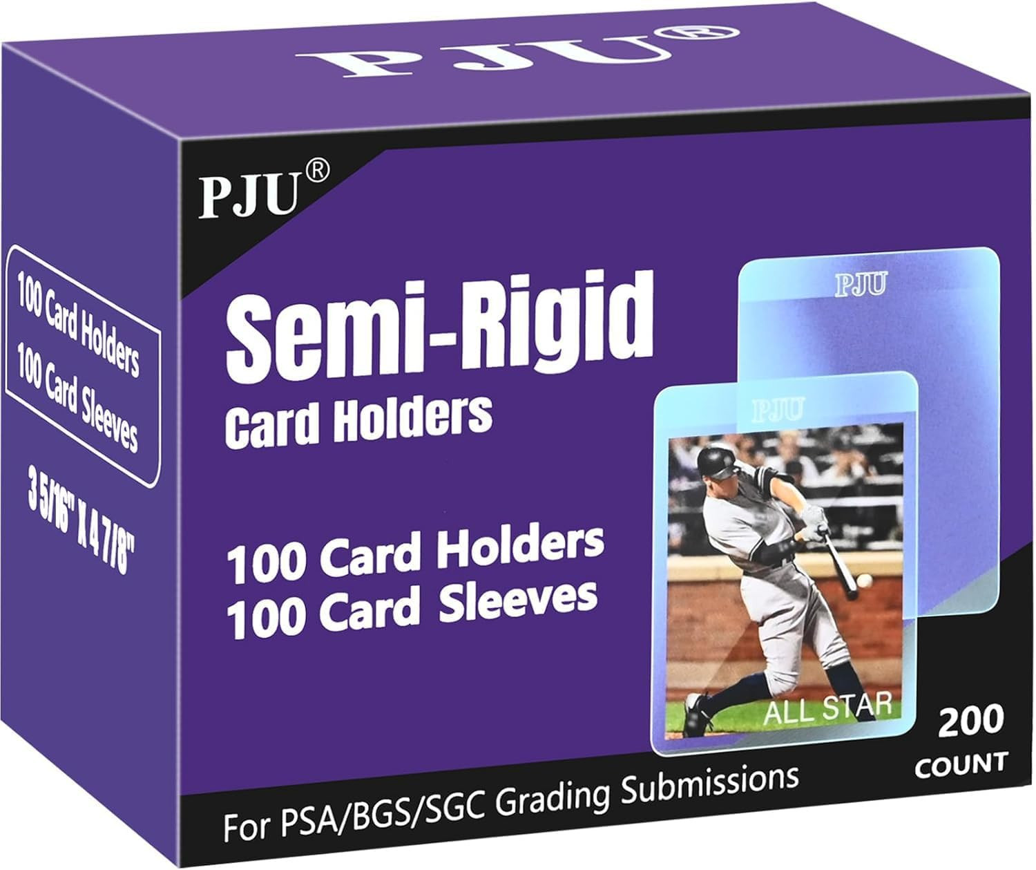Semi Rigid Card Holders & Sleeves 100ct Each for PSA SGC BGS CSG Cards Semi Rigid Card Holders & Sleeves 100ct Each for PSA SGC BGS CSG Cards