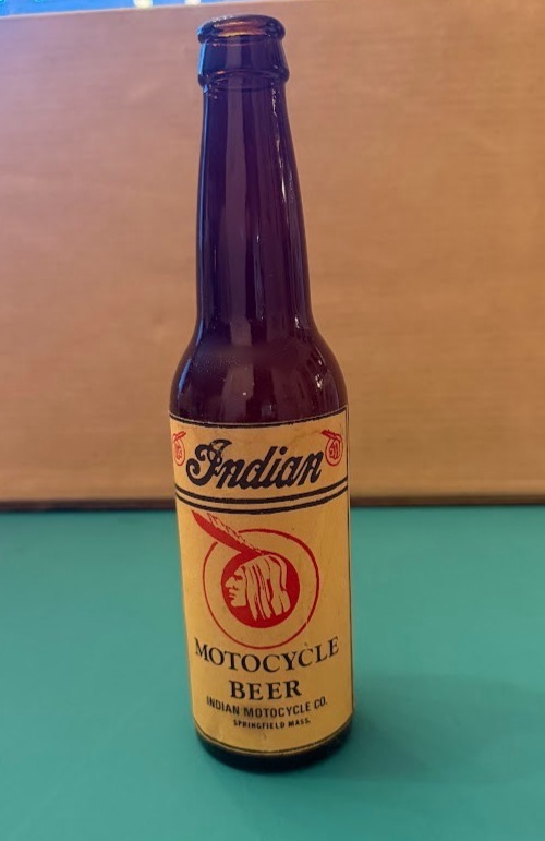 Vintage Indian Motorcycle Beer Bottle / Indian Motorcycle Co. Vintage Indian Motorcycle Beer Bottle / Indian Motorcycle Co.