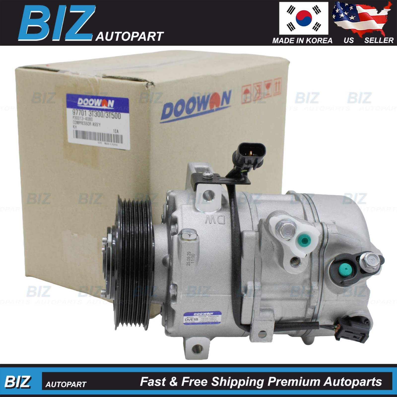 GENUINE A/C COMPRESSOR W/CLUTCH Fit For 2015-2017 KIA K900 5.0L V8 97701-3T300