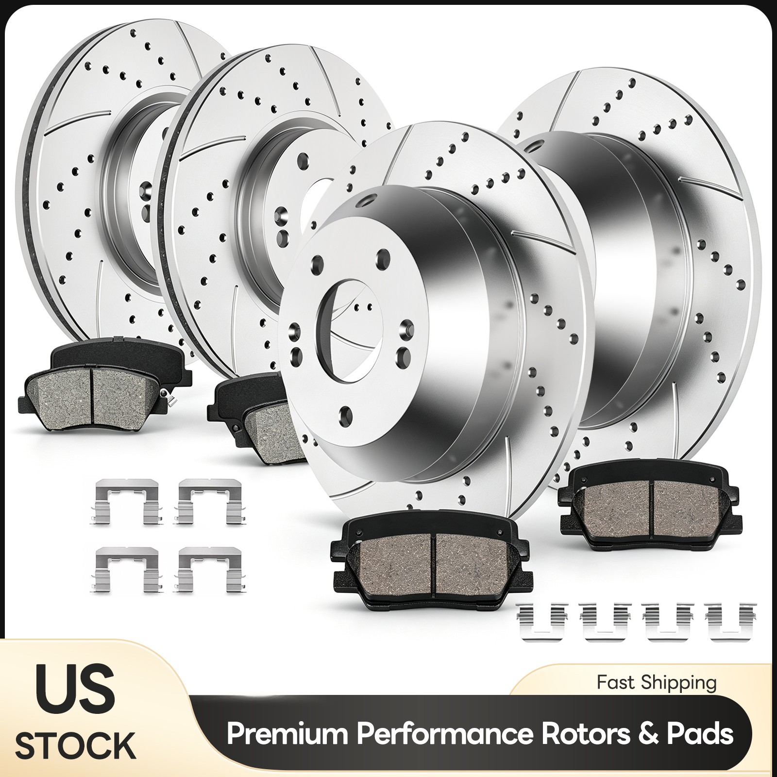 For 2010-12 Hyundai Santa Fe Kia Sorento Front Rear Brake Rotors Brake Pads Kits For 2010-12 Hyundai Santa Fe Kia Sorento Front Rear Brake Rotors Brake Pads Kits