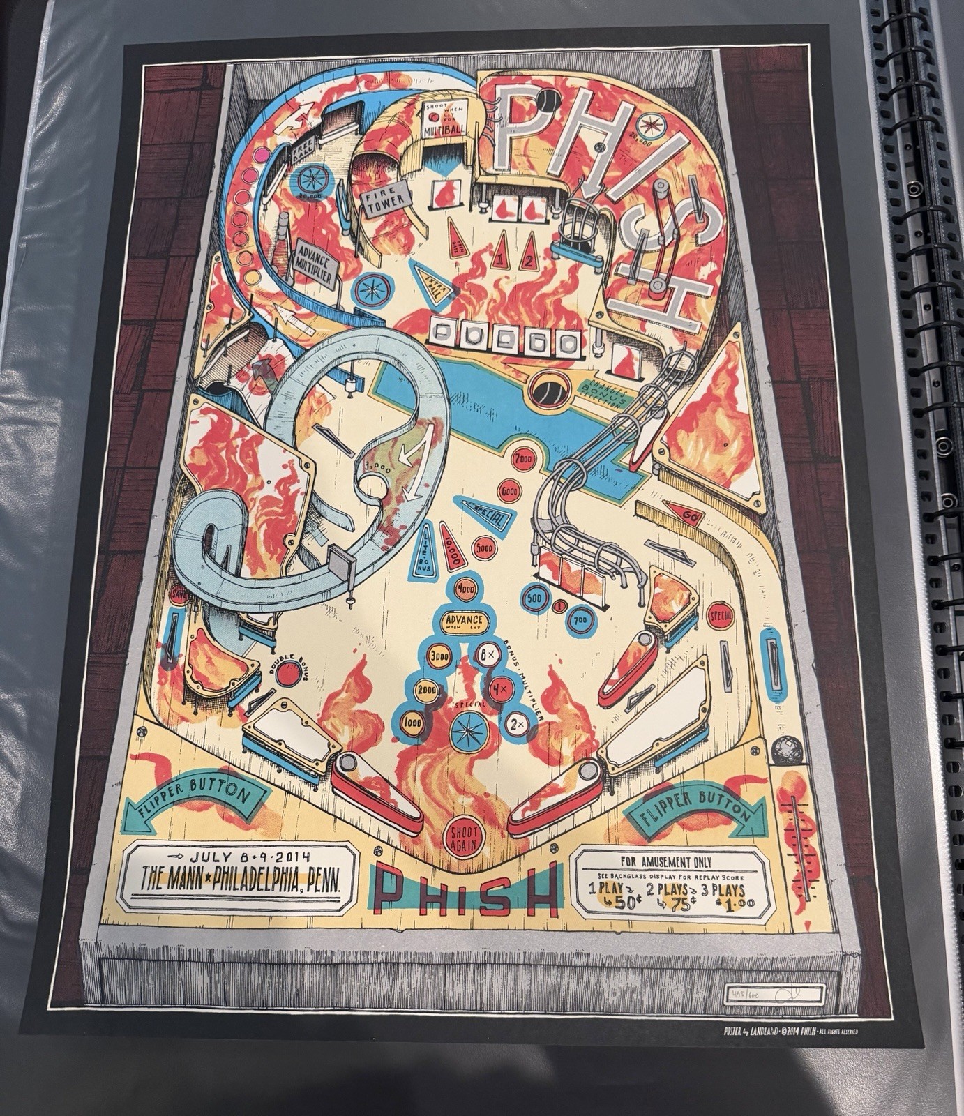 Phish Landland Print The Mann 2014 LE X/600