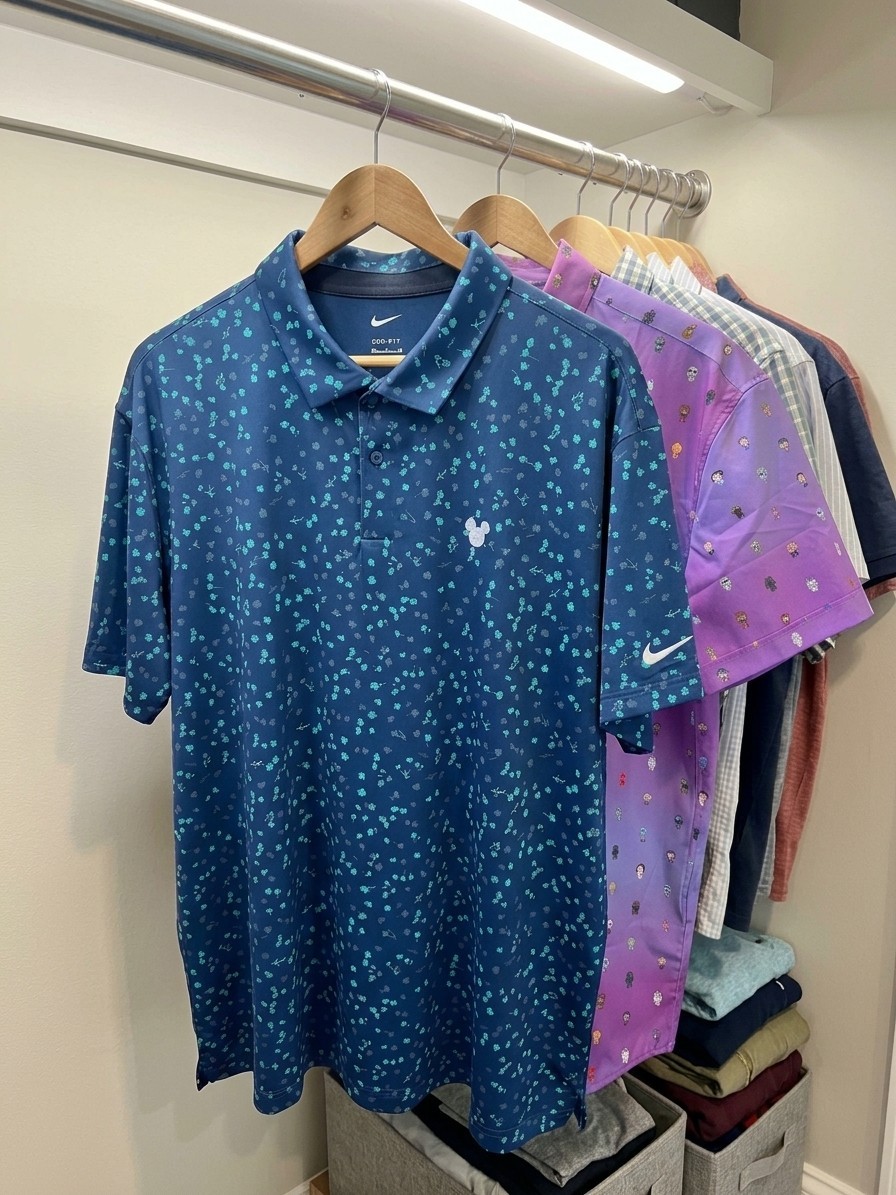 Disney Parks x Nike Golf Dri-FIT Mickey Mouse Floral Performance Polo Shirt