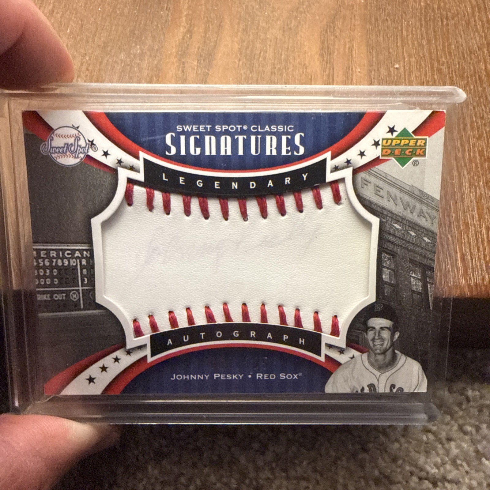 JOHNNY PESKY 2007 sweet spot signatures AUTO BALL 060/125 *FADED INK* red sox JOHNNY PESKY 2007 sweet spot signatures AUTO BALL 060/125 *FADED INK* red sox