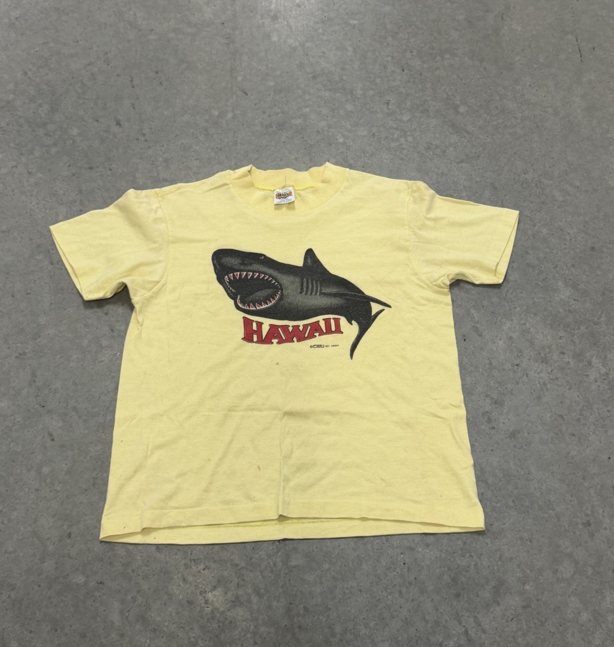 Vintage 70’s Crazy Shirts Hawaii Shark Single Stitch Tshirt Size Large Vintage 70’s Crazy Shirts Hawaii Shark Single Stitch Tshirt Size Large