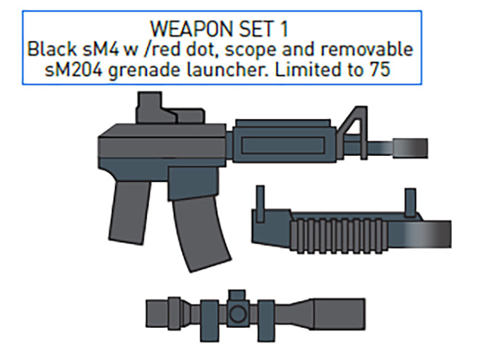 Playge Squadt Assembly 20 - Weapons Set 1 - Ferg (Limited to 75)