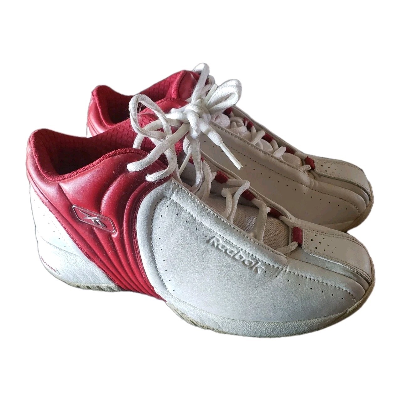 Reebok Low Top Lace-Up Athletic Sneakers White/Red Solid Reebok Low Top Lace-Up Athletic Sneakers White/Red Solid