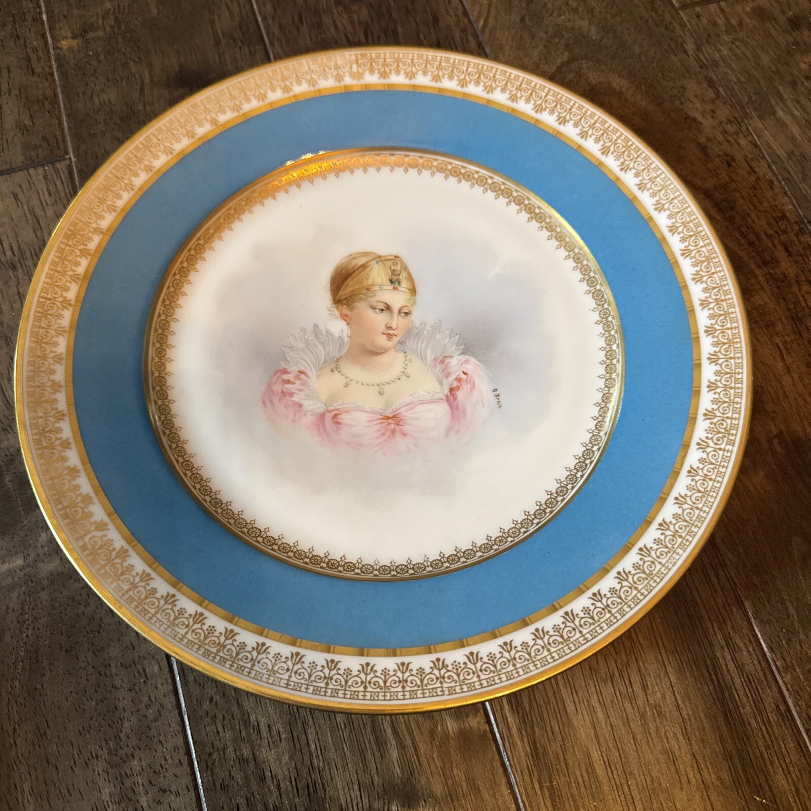 Antique French Sevres Hand Painted Plate 9.50\
