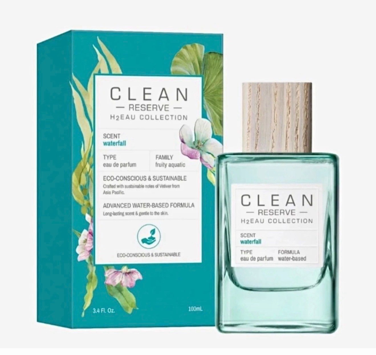 Clean Reserve H2Eau Waterfall Eau de Parfum Perfume 3.4oz 100ml New & Sealed
